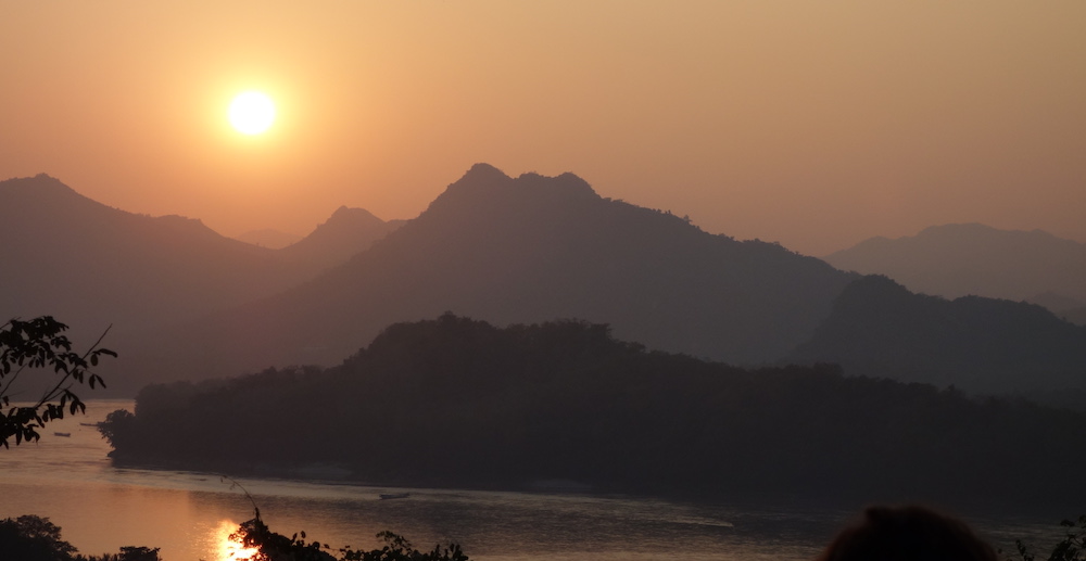 Sunset over the Mekong